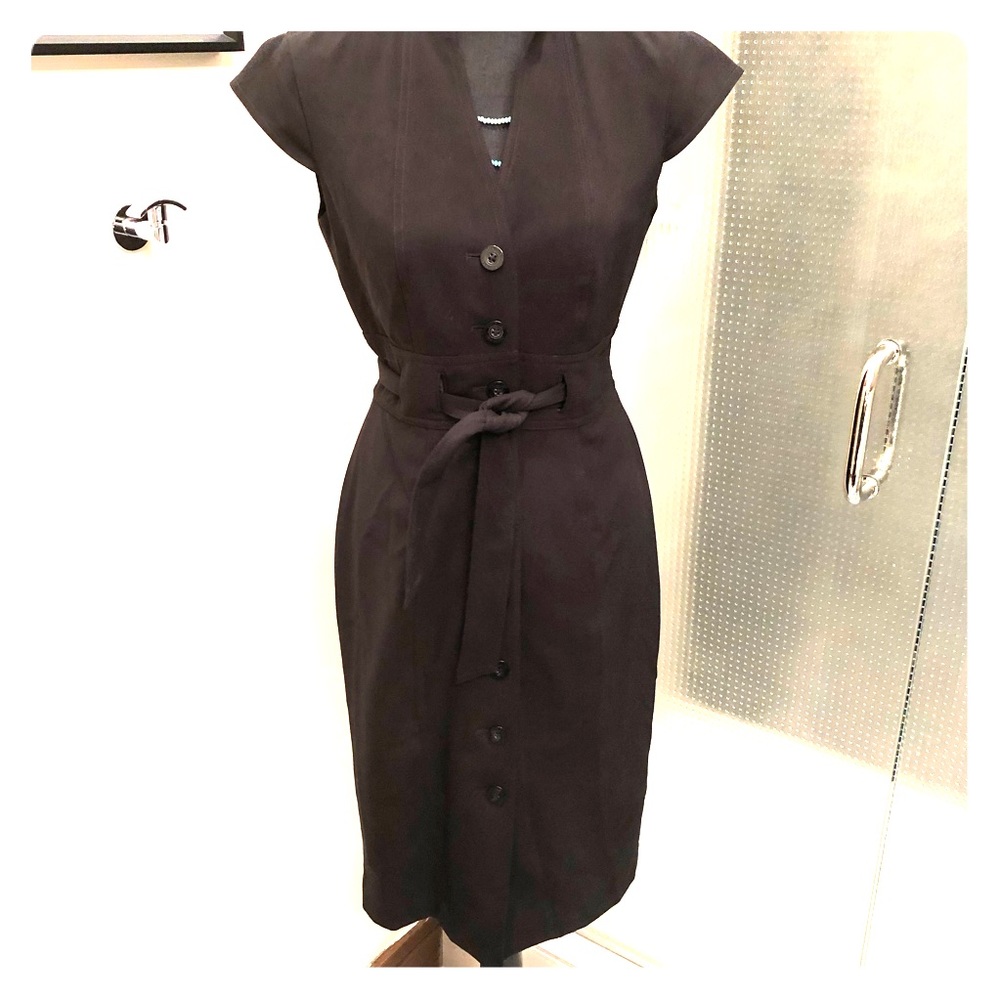NWT Calvin Klein black trench dress size 2